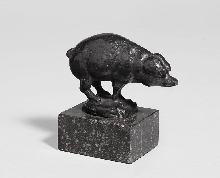 This picture shows the following artwork: August Gaul. ”Schwein, Petschaft”. Circa 1914.