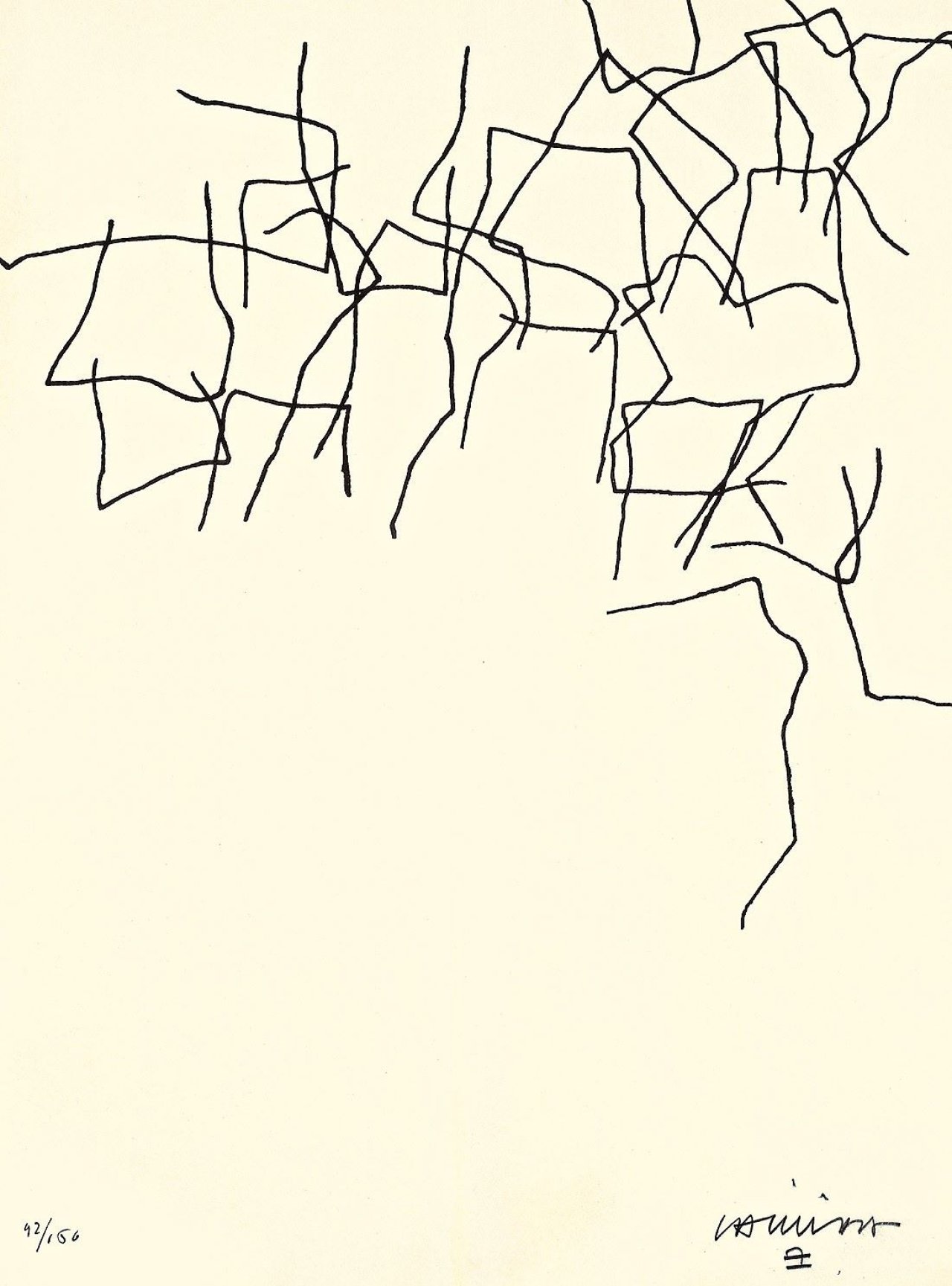 Auf diesem Bild ist das folgende Kunstwerk zu sehen: Eduardo Chillida. „Tempo I“. 1964.