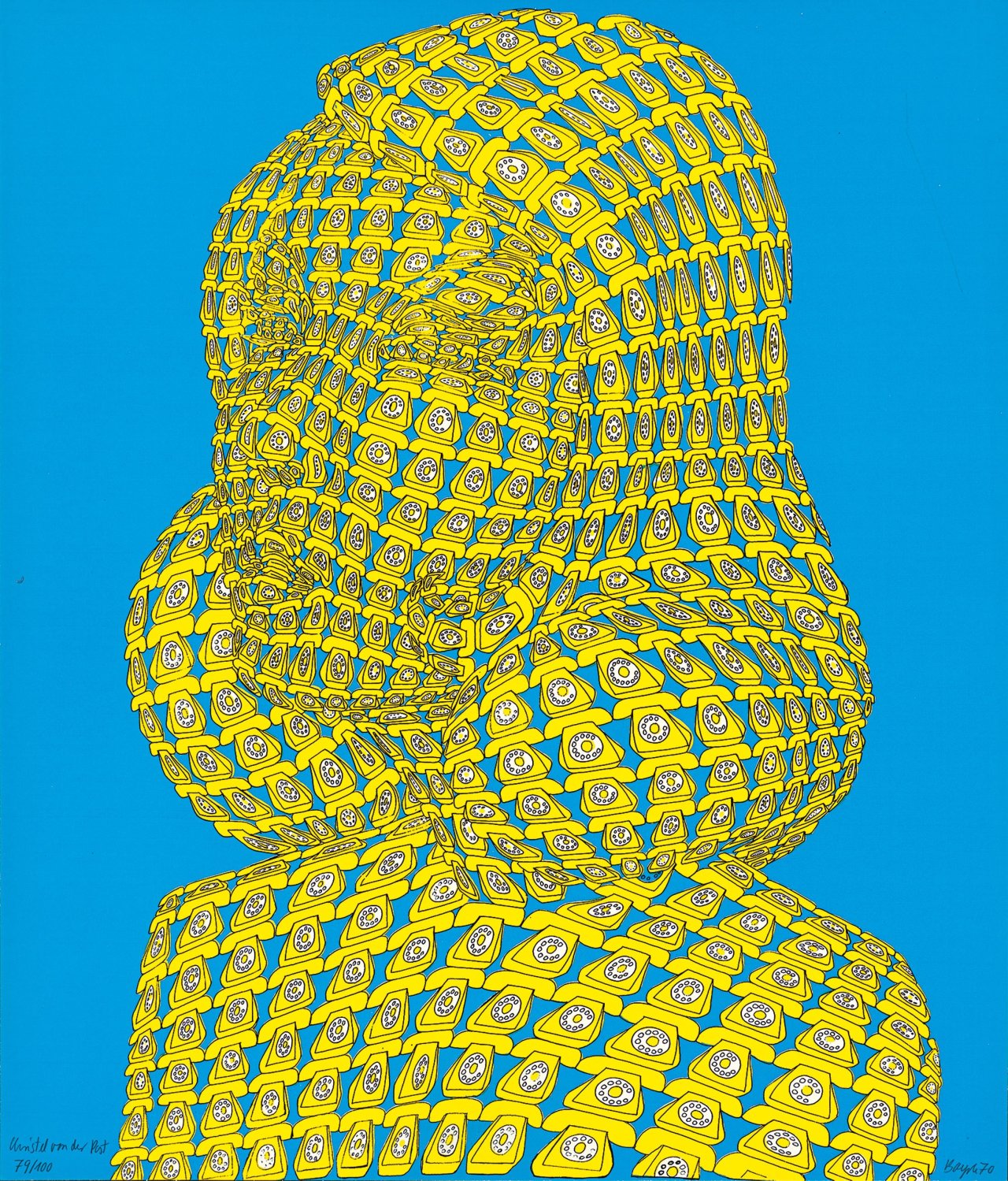 Auf diesem Bild ist das folgende Kunstwerk zu sehen: Thomas Bayrle. „Christel von der Post“. 1970.