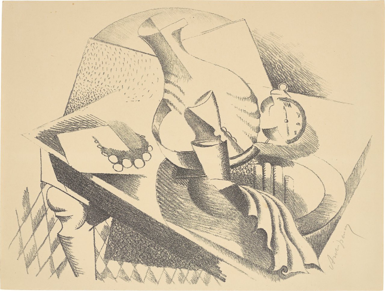 Auf diesem Bild ist das folgende Kunstwerk zu sehen: Alexander Archipenko. „Stilleben“. 1922.