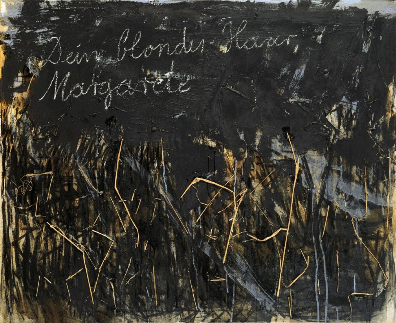 This picture shows the following artwork: Anselm Kiefer. „Dein blondes Haar, Margarete“. 1981.