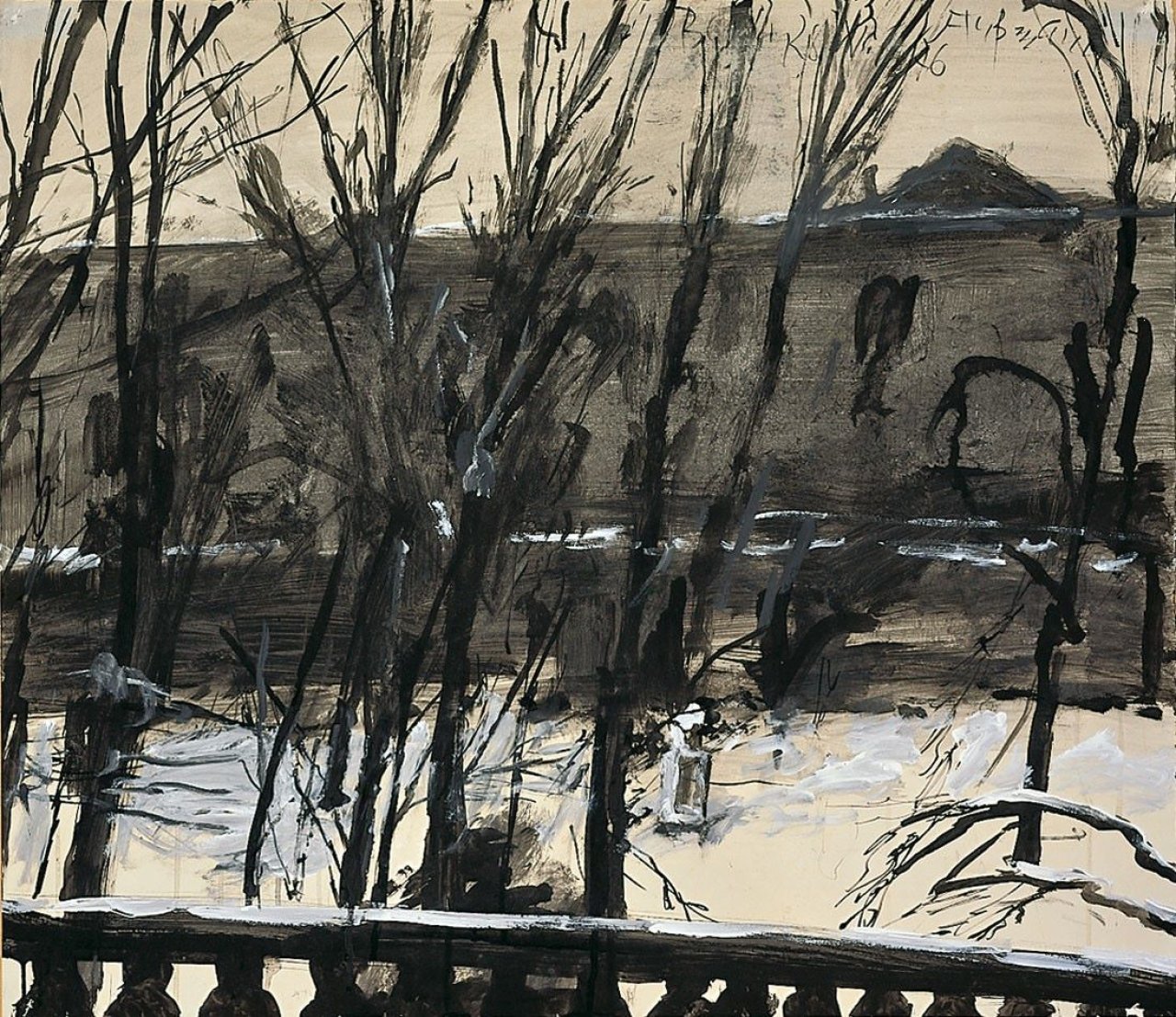 This picture shows the following artwork: Klaus Fußmann. Blick aus dem Atelier. 1976.