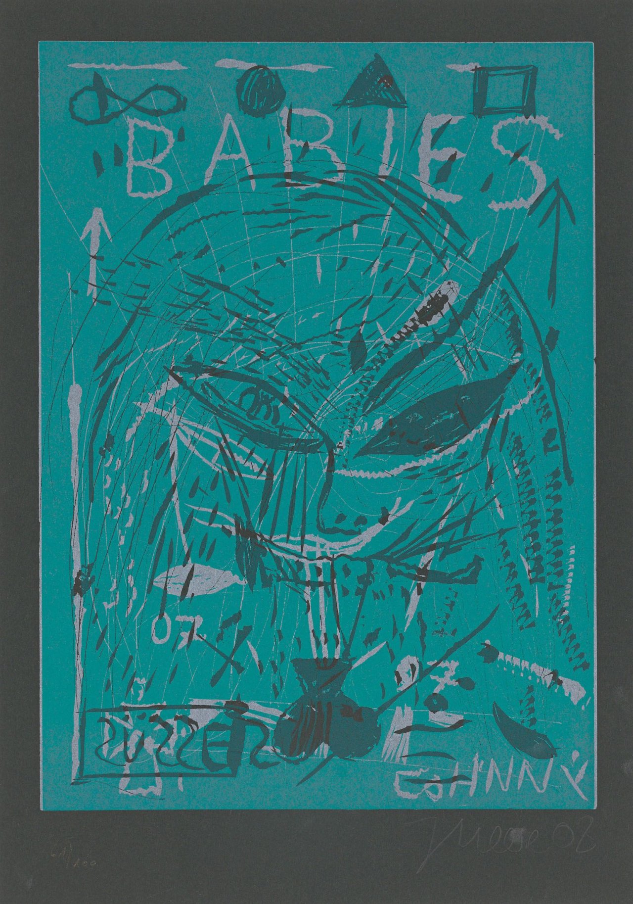 Auf diesem Bild ist das folgende Kunstwerk zu sehen: Jonathan Meese. „Süsse Babies“. 2007/08.