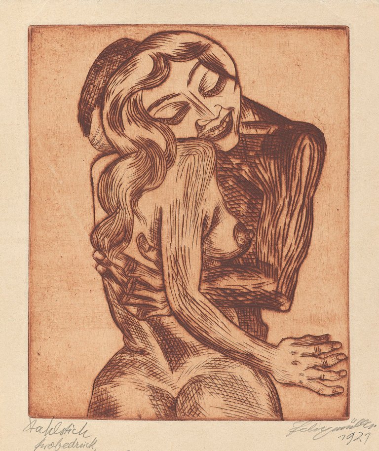 Auf diesem Bild ist das folgende Kunstwerk zu sehen: Conrad Felixmüller. „Geliebte Frau“. 1921.
