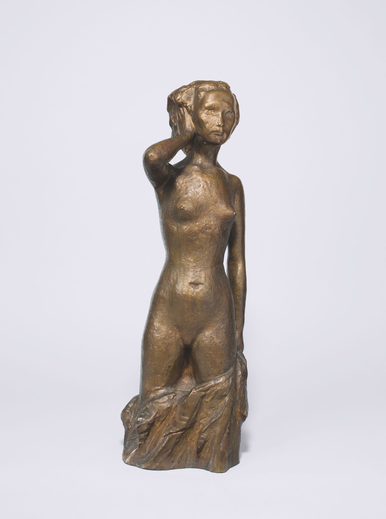 This picture shows the following artwork: Bernhard Hoetger. ”Weiblicher Akt (Kniestück)”. 1936.