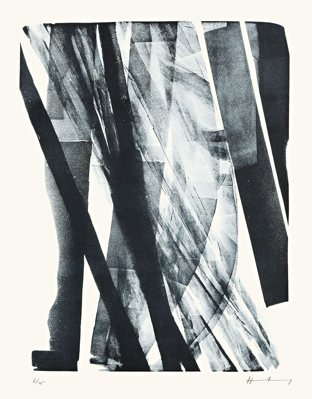 Auf diesem Bild ist das folgende Kunstwerk zu sehen: Hans Hartung. „L 1973 - 34“. 1973.