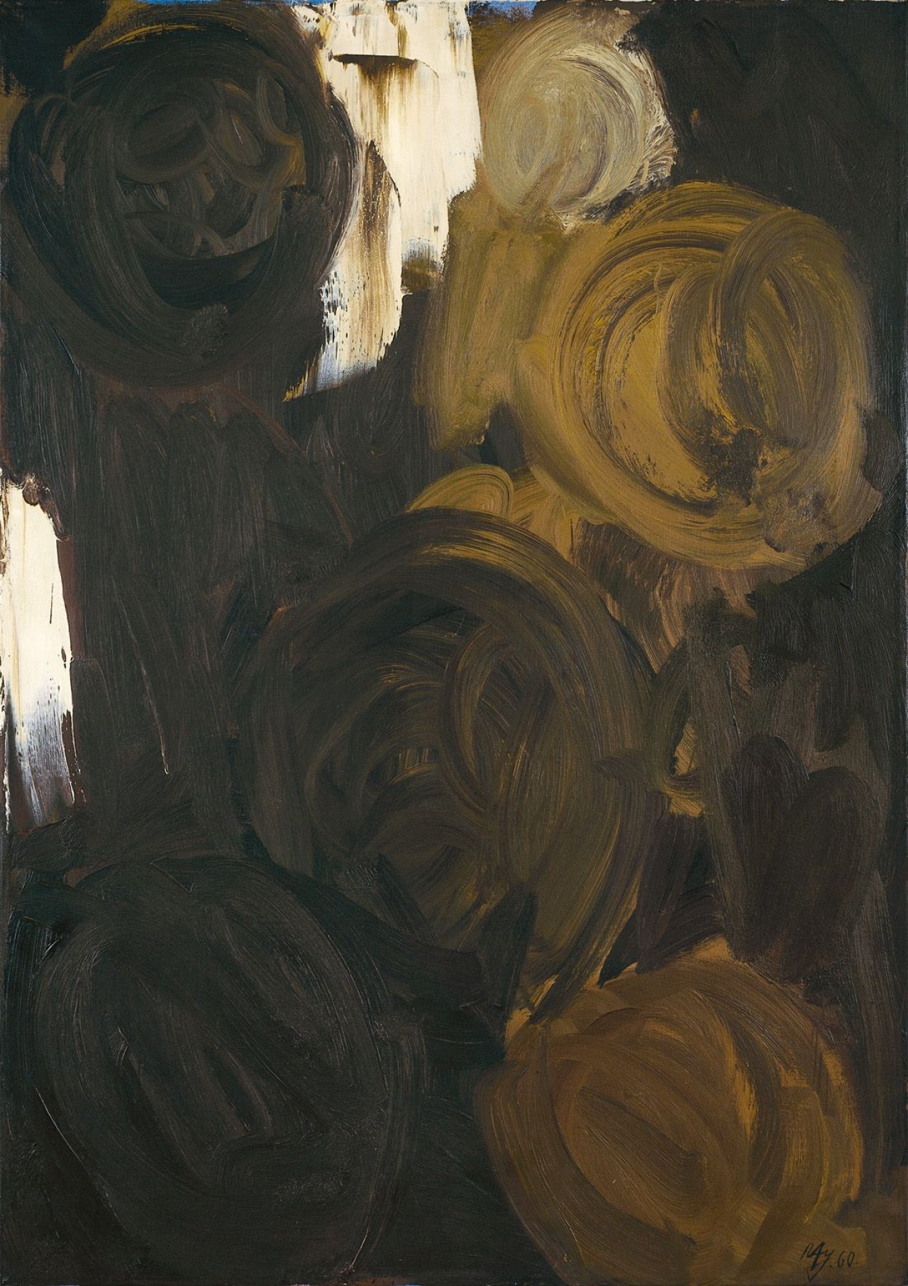 This picture shows the following artwork: Ernst Wilhelm Nay. „Dunkle Zirkel“. 1960.