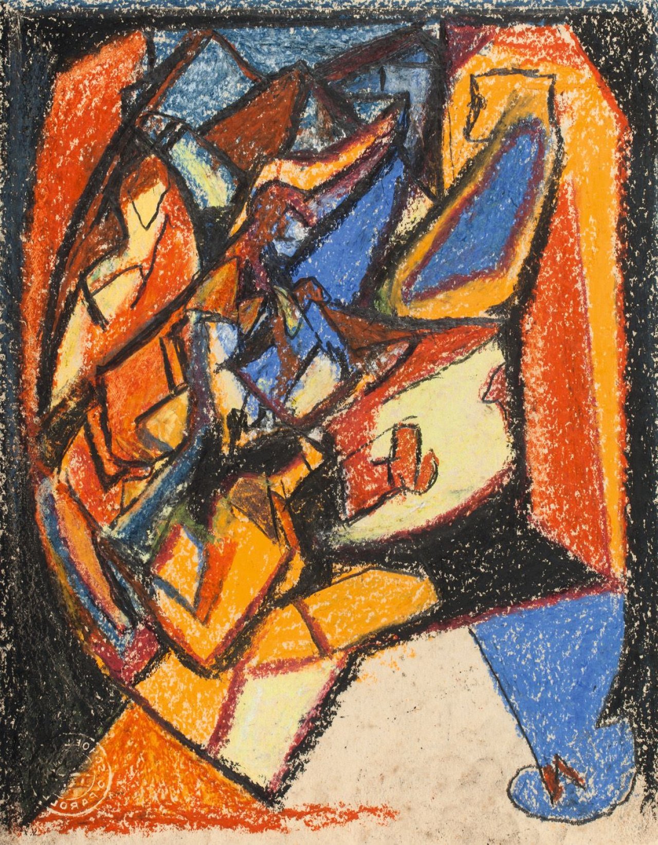 Auf diesem Bild ist das folgende Kunstwerk zu sehen: Adolf Hölzel. Ohne Titel. Anfang 1930er Jahre.