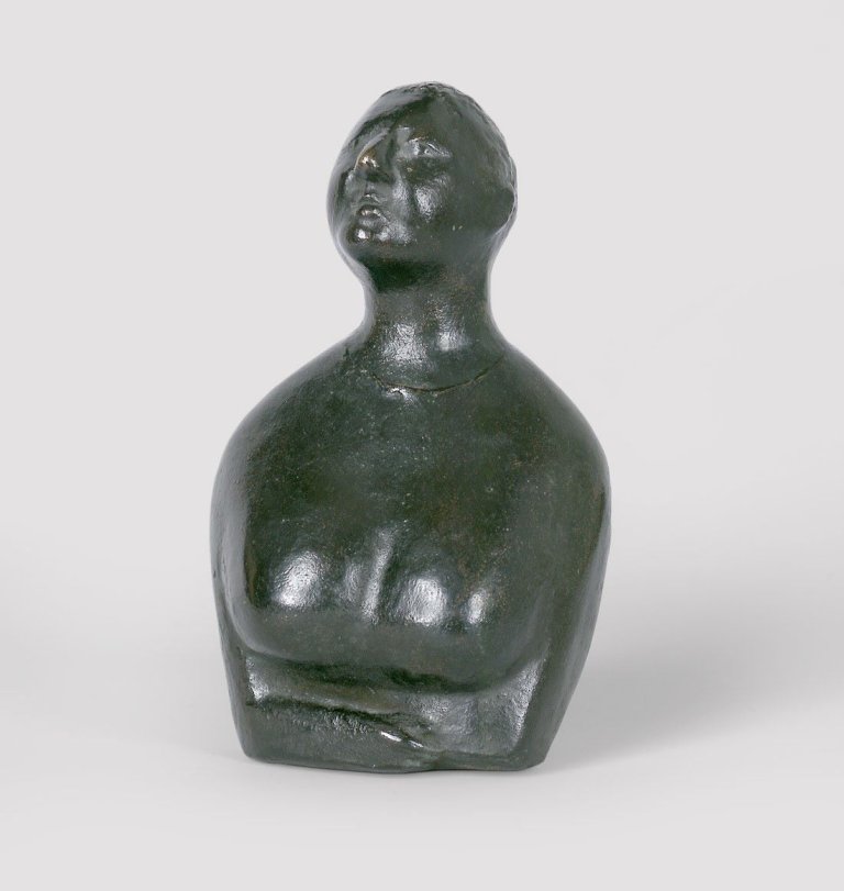 Auf diesem Bild ist das folgende Kunstwerk zu sehen: Gustav Seitz. „Kleine Frauenbüste (Amme)“. 1956.