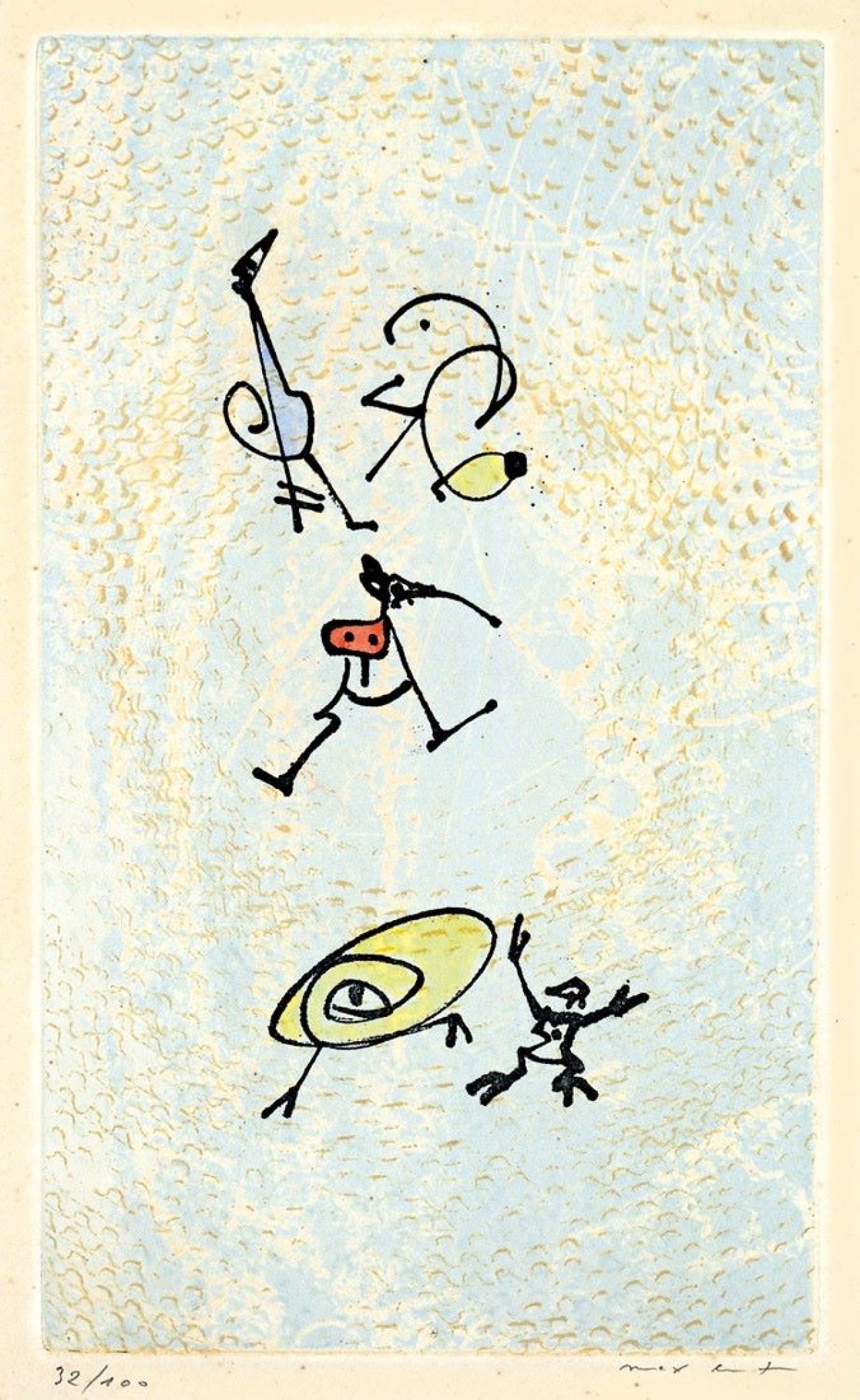 Auf diesem Bild ist das folgende Kunstwerk zu sehen: Max Ernst. „Ohne Titel“. 1971.