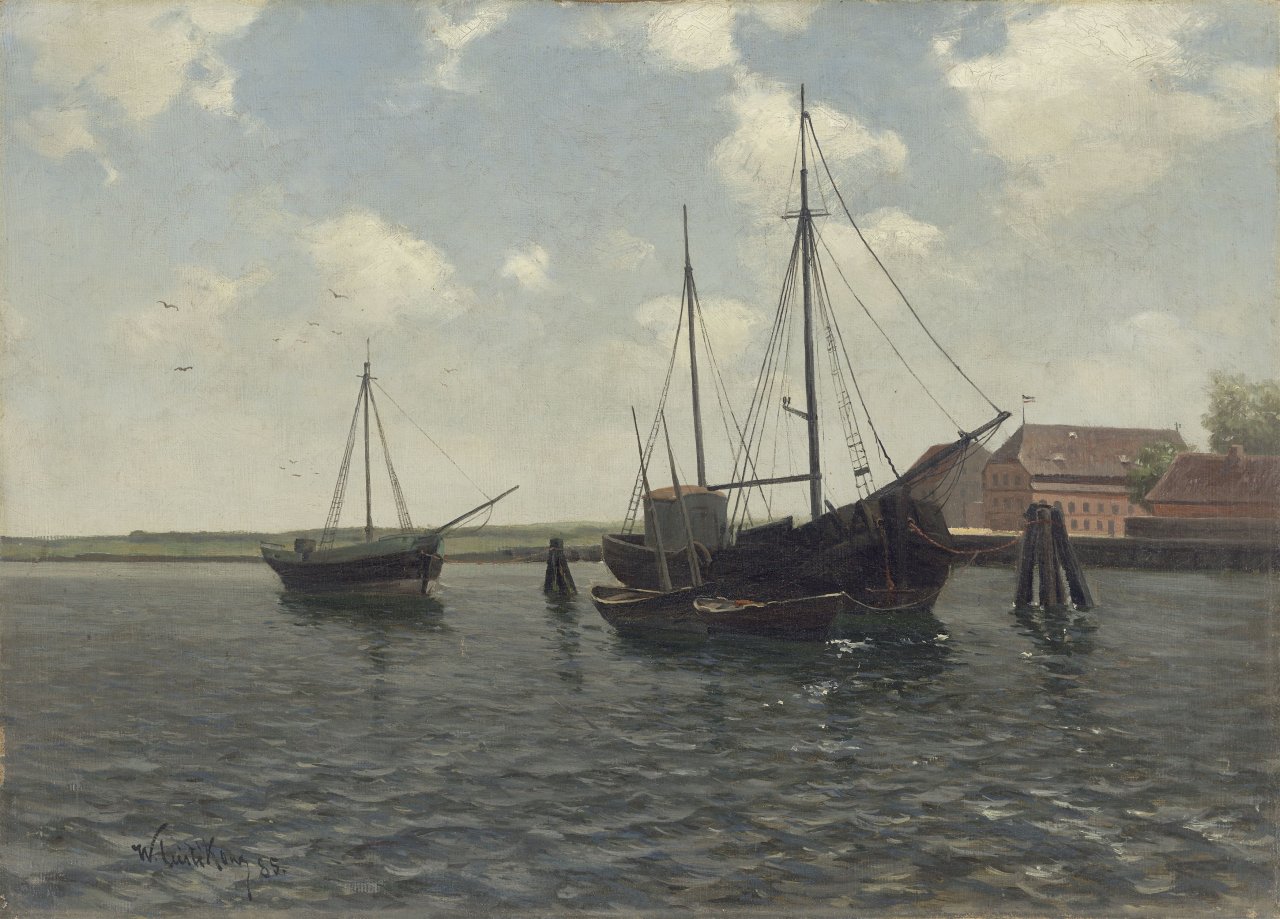 Auf diesem Bild ist das folgende Kunstwerk zu sehen: Walter Leistikow. Kleiner Hafen. 1885.