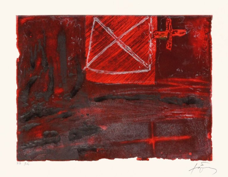 Auf diesem Bild ist das folgende Kunstwerk zu sehen: Antoni Tàpies. „Traspuar“. 1987.