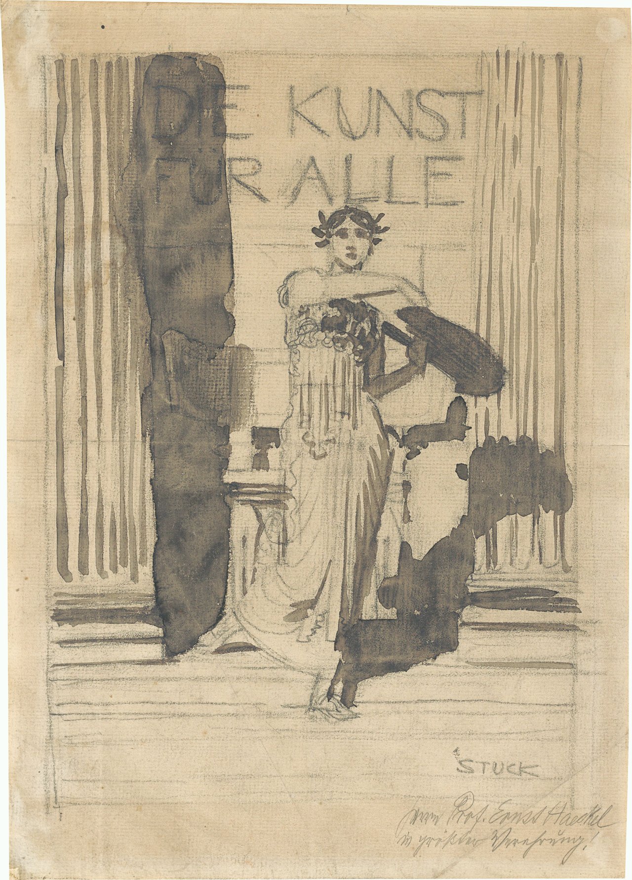 Auf diesem Bild ist das folgende Kunstwerk zu sehen: Franz von Stuck. „Die Kunst für Alle“.
