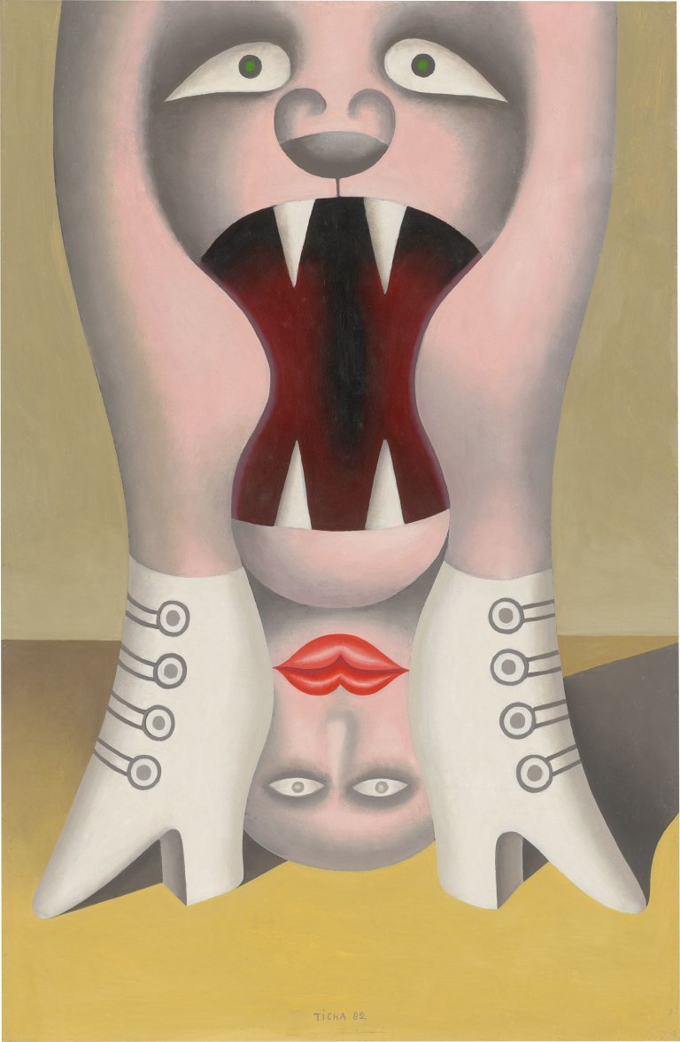 Auf diesem Bild ist das folgende Kunstwerk zu sehen: Hans Ticha. „Kleiner Zirkus“. 1982.