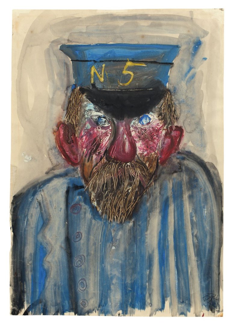 Auf diesem Bild ist das folgende Kunstwerk zu sehen: Otto Dix. „Dienstmann N 5“. 1923.