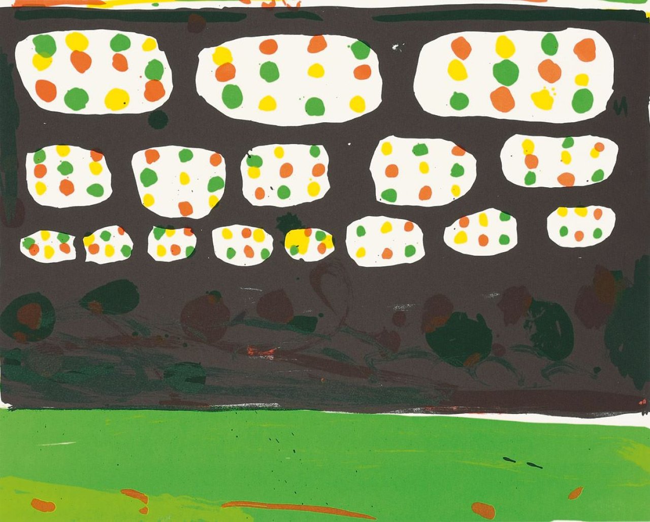 Auf diesem Bild ist das folgende Kunstwerk zu sehen:  Tal R (d.i. Tal Rosenzweig). Ohne Titel. 2003.