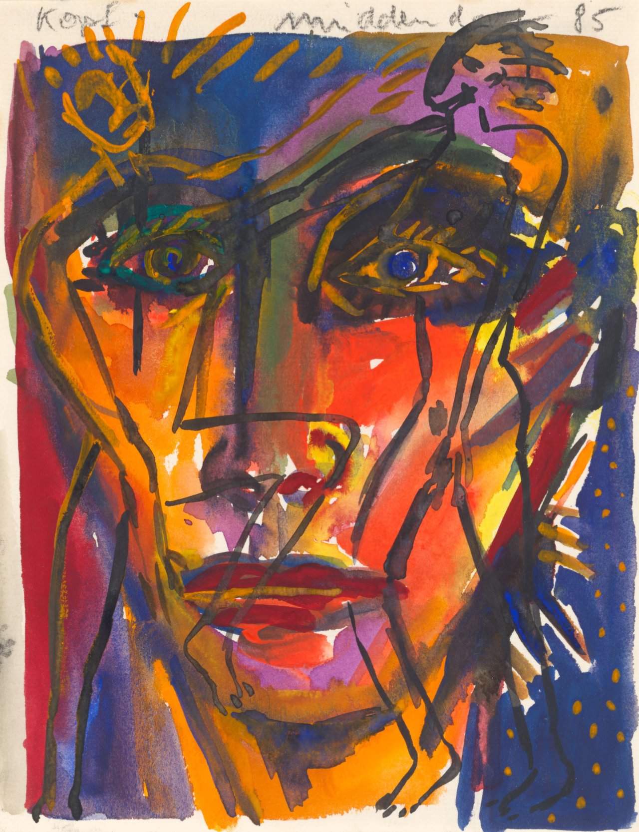 Auf diesem Bild ist das folgende Kunstwerk zu sehen: Helmut Middendorf. „Kopf“. 1985.