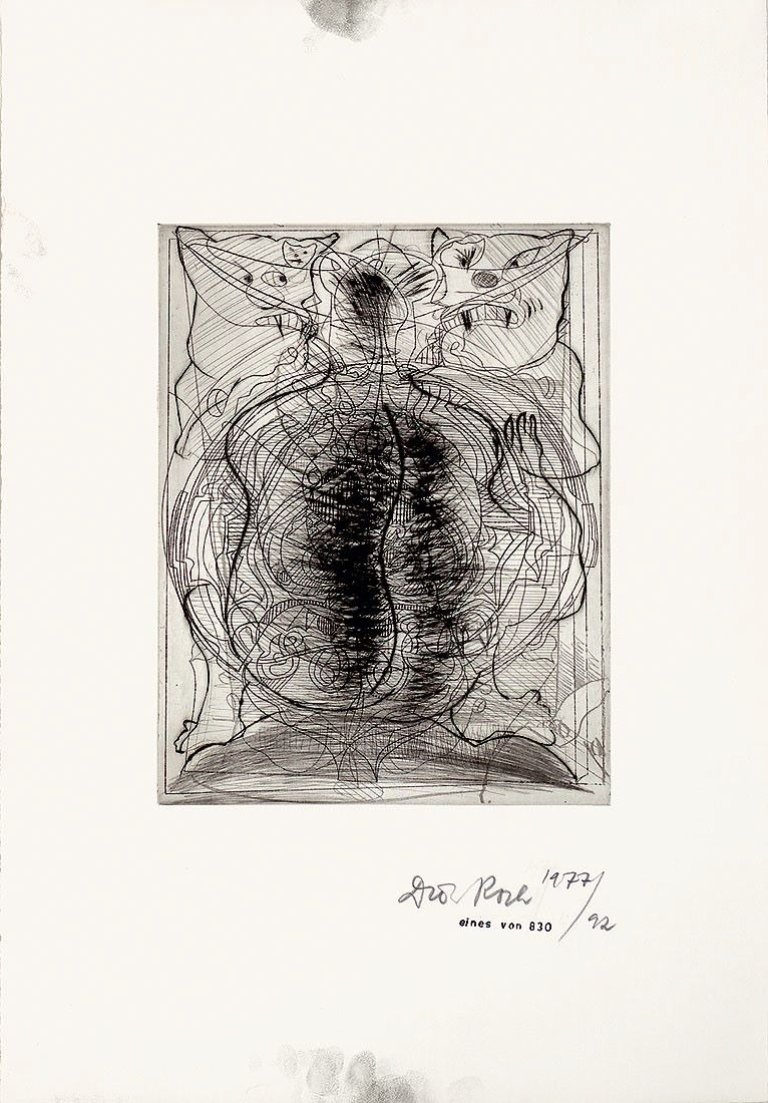 Auf diesem Bild ist das folgende Kunstwerk zu sehen: Dieter Roth. „Komposition I-V“. 1977/91.