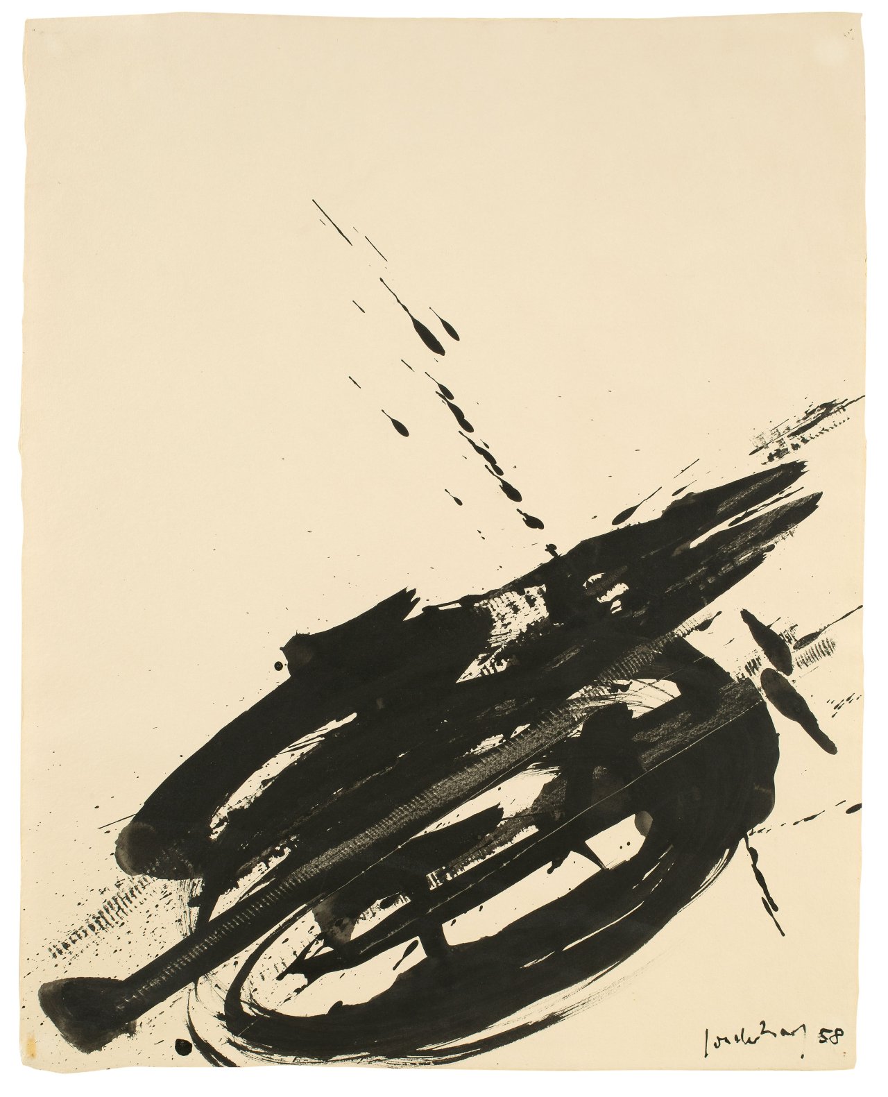 Auf diesem Bild ist das folgende Kunstwerk zu sehen: K.R.H. Sonderborg. Ohne Titel. 1958.