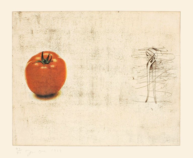 Auf diesem Bild ist das folgende Kunstwerk zu sehen: Jim Dine. „The Tomato“. 1973.