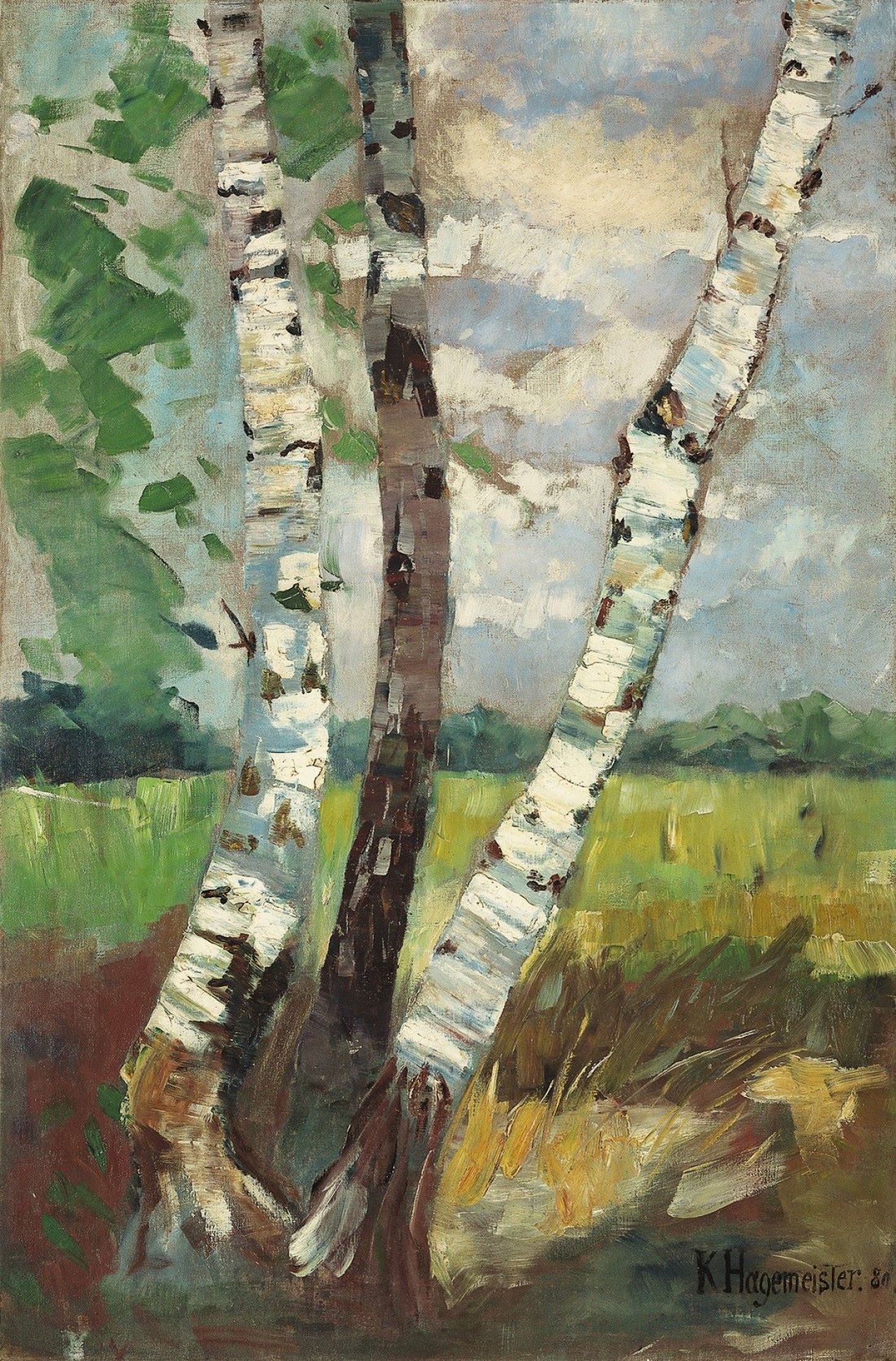 Auf diesem Bild ist das folgende Kunstwerk zu sehen: Karl Hagemeister. „Birken“. 1880.