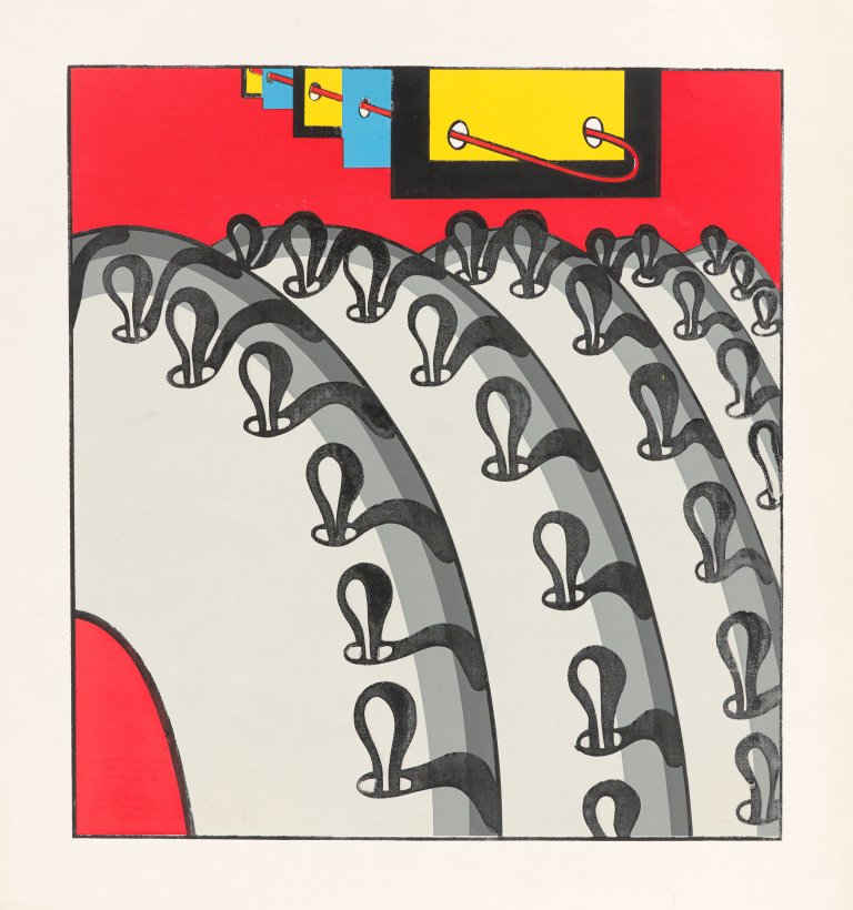Auf diesem Bild ist das folgende Kunstwerk zu sehen: Ulrich Knispel. Ohne Titel. Um 1970.