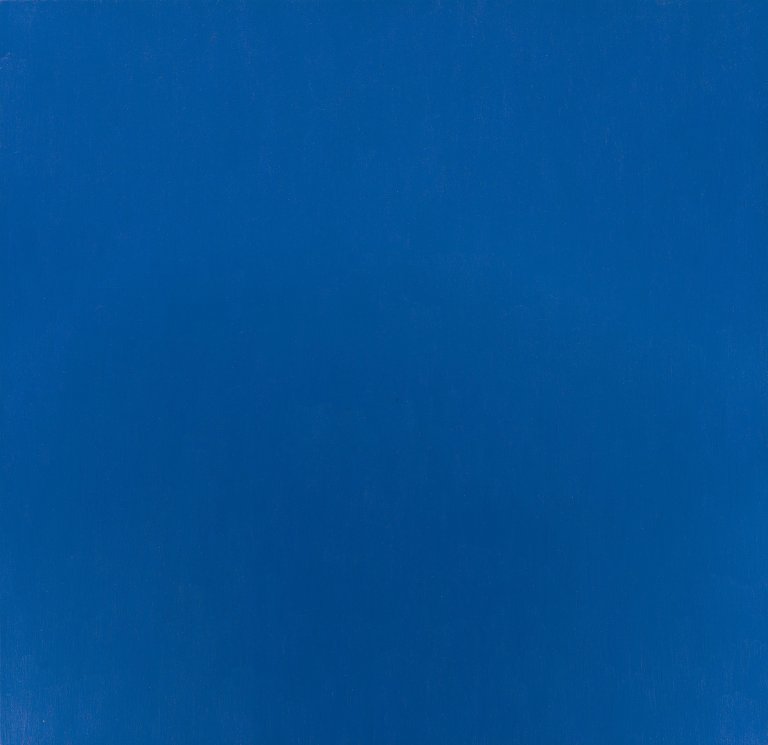 Auf diesem Bild ist das folgende Kunstwerk zu sehen: Marcia Hafif. „HELIOGEN BLUE TINT“. 1998.