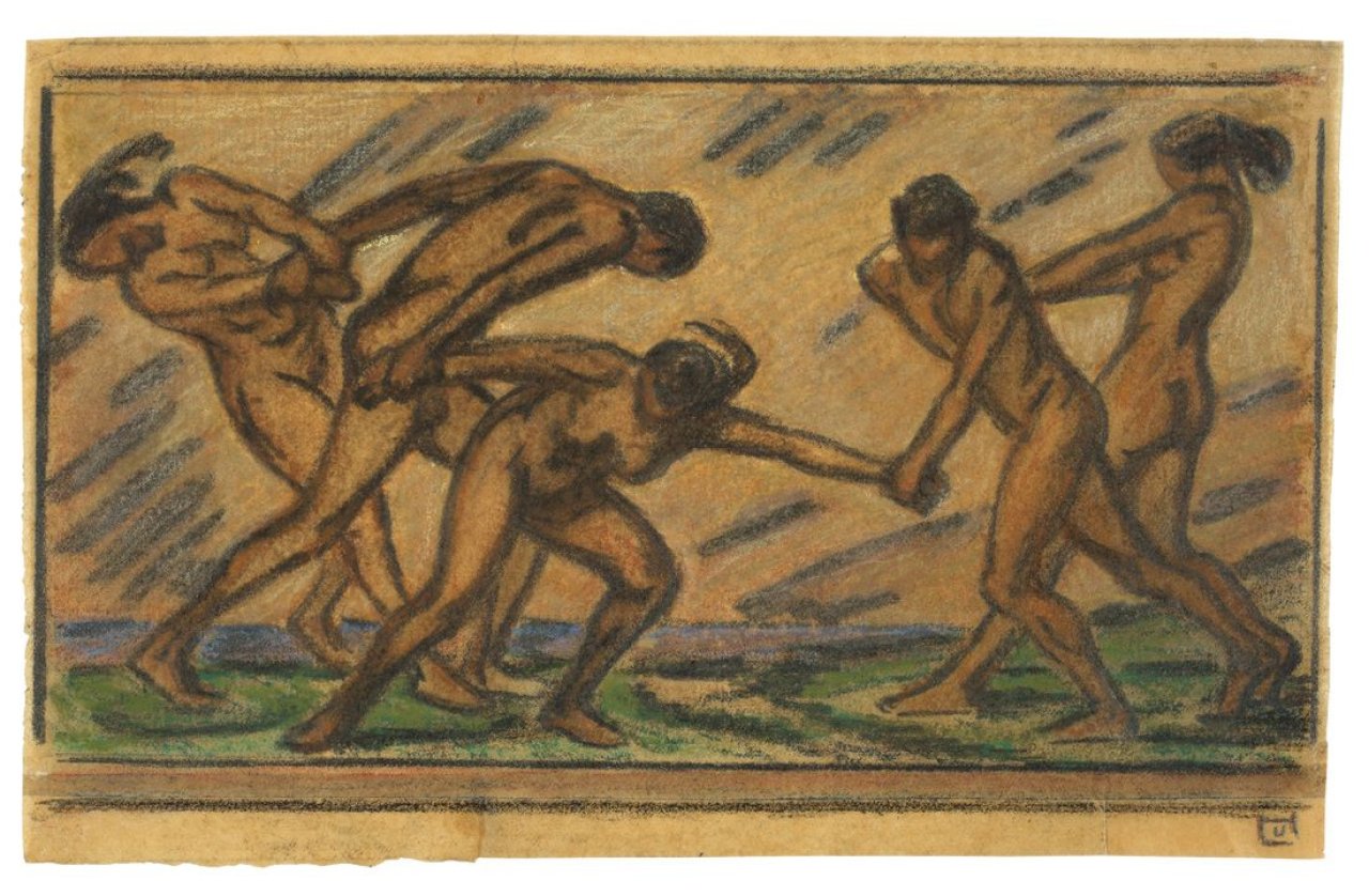 Auf diesem Bild ist das folgende Kunstwerk zu sehen: Ludwig von Hofmann. Tanzende.