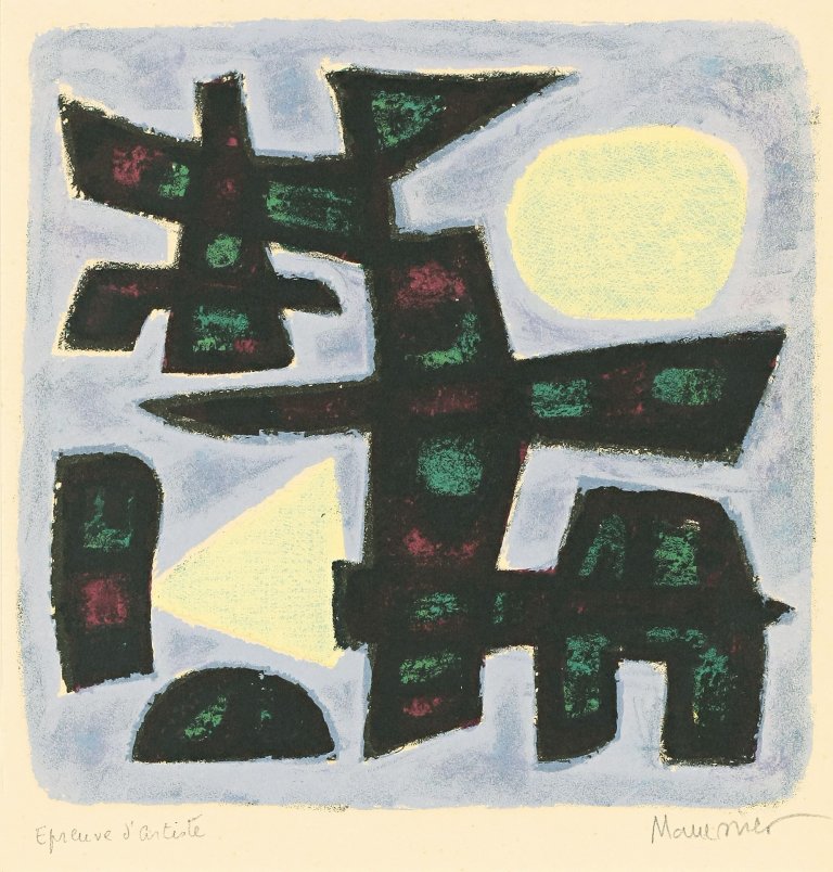 Auf diesem Bild ist das folgende Kunstwerk zu sehen: Alfred Manessier. Ohne Titel. 1950er Jahre.