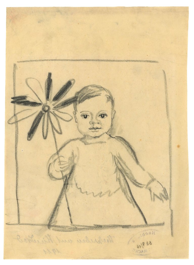 Auf diesem Bild ist das folgende Kunstwerk zu sehen: August Macke. „Walter mit Windrad“. 1911.