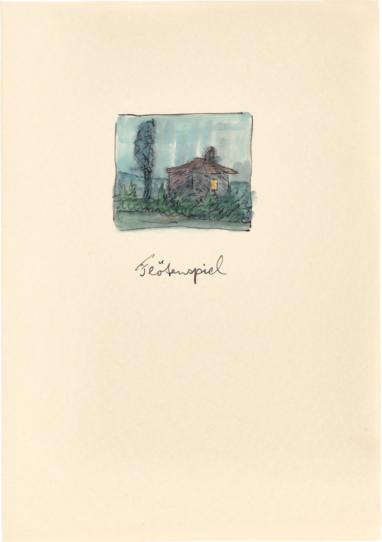 Auf diesem Bild ist das folgende Kunstwerk zu sehen: Hermann Hesse. Aus: „Zwölf Gedichte“. 1958.