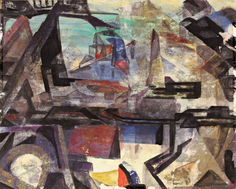 Auf diesem Bild ist das folgende Kunstwerk zu sehen: Fred Thieler. Ohne Titel. 1947.