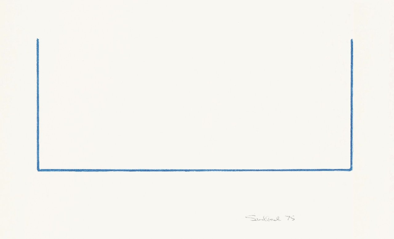 Auf diesem Bild ist das folgende Kunstwerk zu sehen: Fred Sandback. „Serie von 6 Lithographien“. 1975.