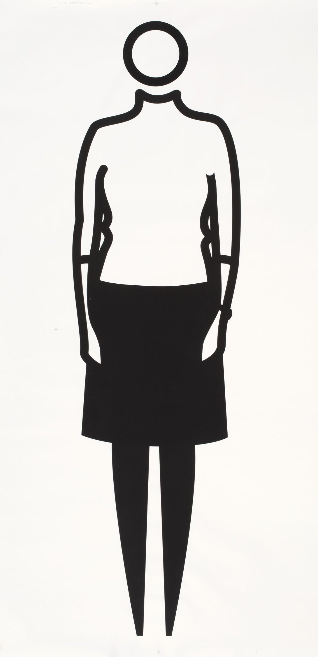 Auf diesem Bild ist das folgende Kunstwerk zu sehen: Julian Opie. „Heddy“. 2000.