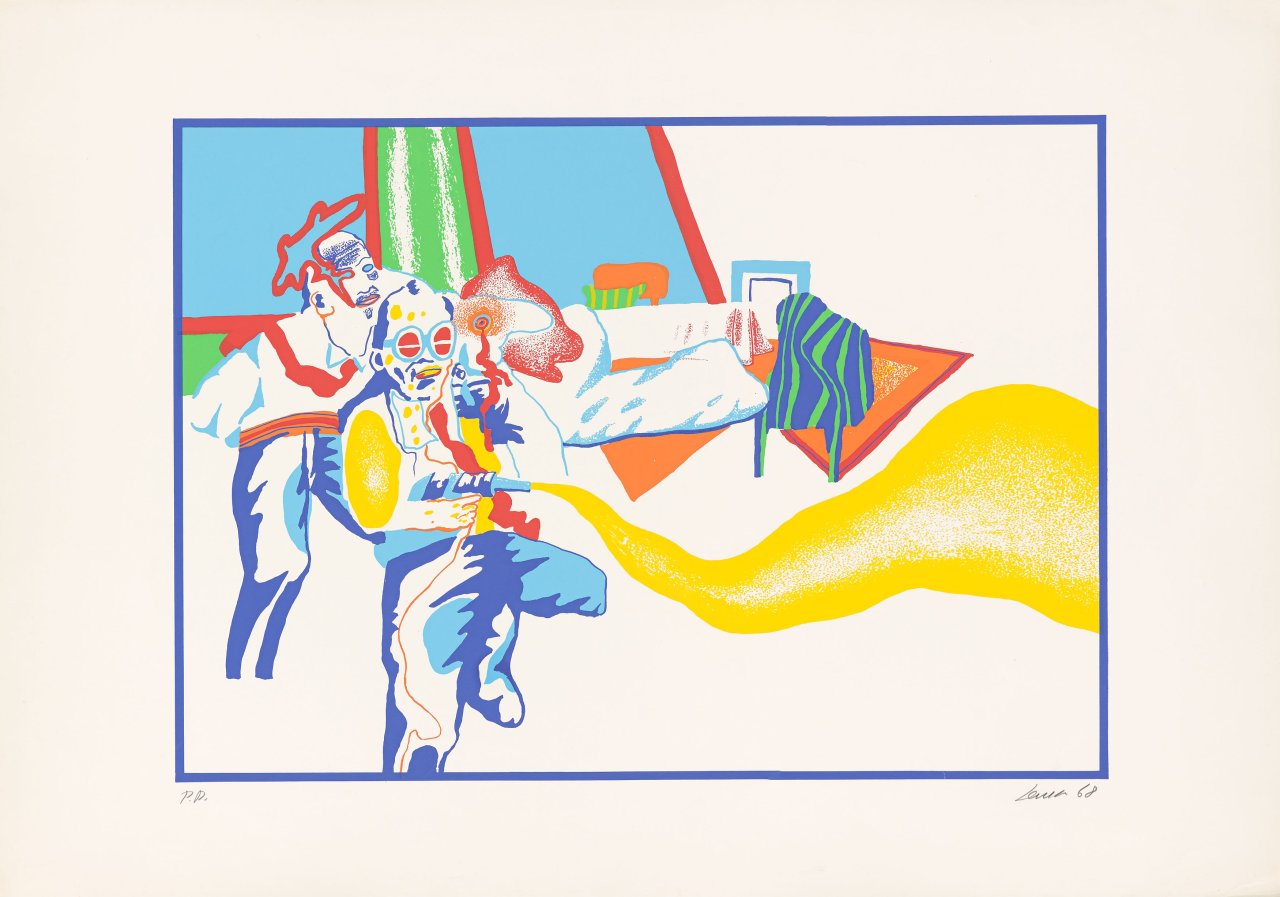 Auf diesem Bild ist das folgende Kunstwerk zu sehen: Uwe Lausen. Raumpatrouille. 1968.
