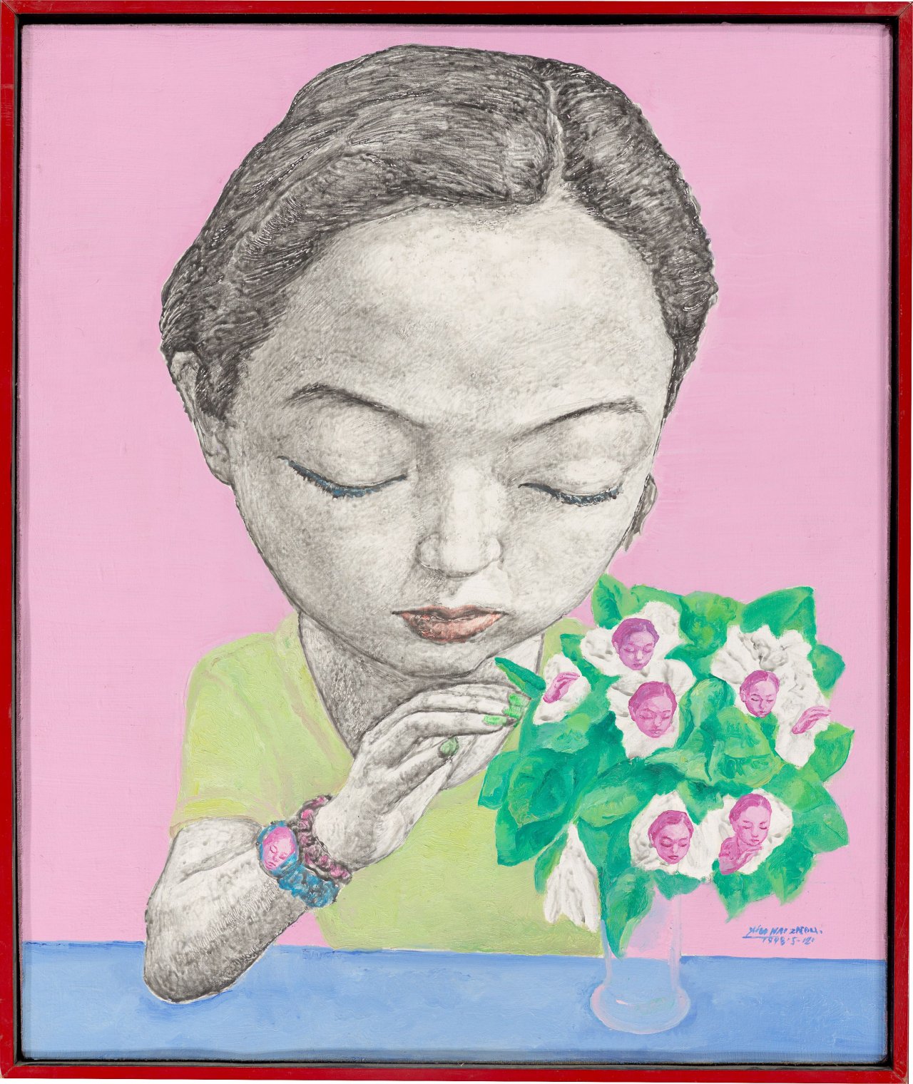 Auf diesem Bild ist das folgende Kunstwerk zu sehen: Xin Haizhou. Cartoon Girl No. 2. 1998.