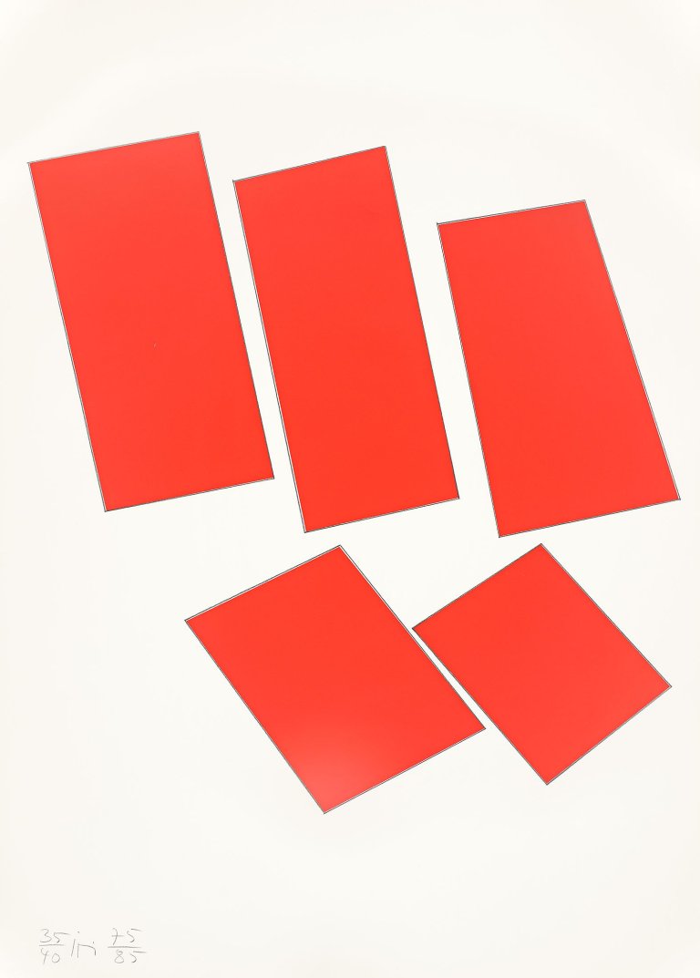 Auf diesem Bild ist das folgende Kunstwerk zu sehen: Imi Knoebel. Ohne Titel. 1975/1985.