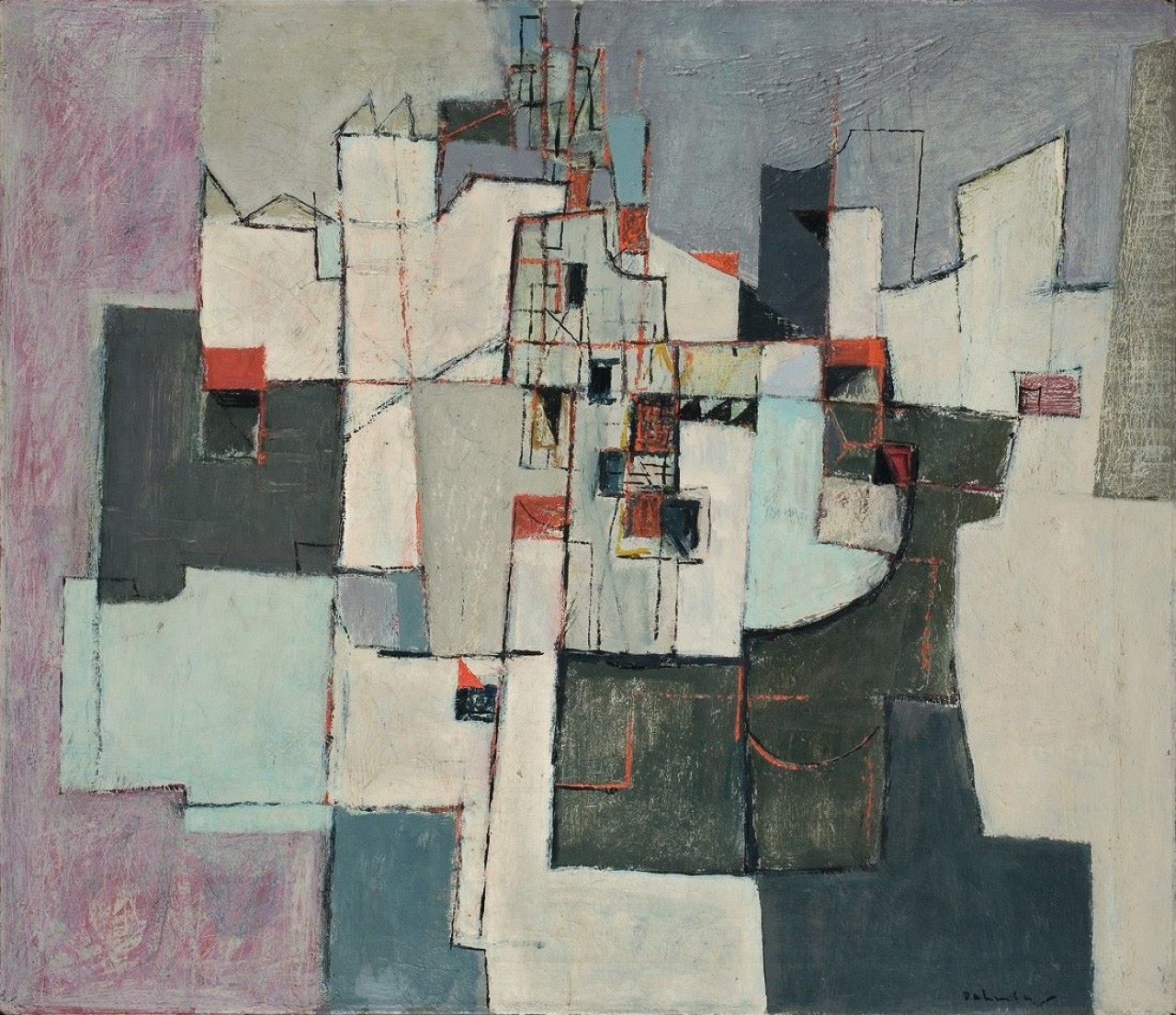 Auf diesem Bild ist das folgende Kunstwerk zu sehen: Karl Fred Dahmen. „Traumschloß“. 1950.