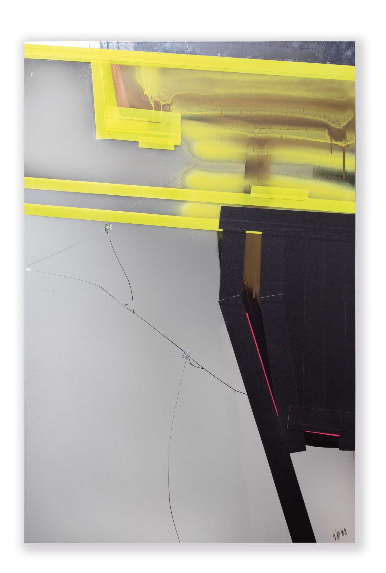 This picture shows the following artwork: Tobias Rehberger. Kim Explores her Face in a Broken Mirror. 2008.