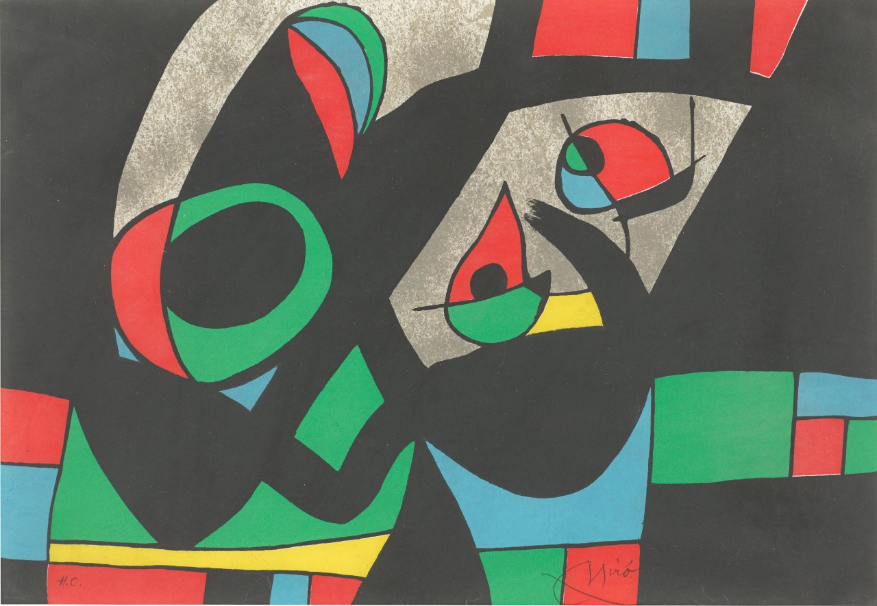 This picture shows the following artwork: Joan Miró. From: „Le Lezard aux Plumes d'Or“. 1971.