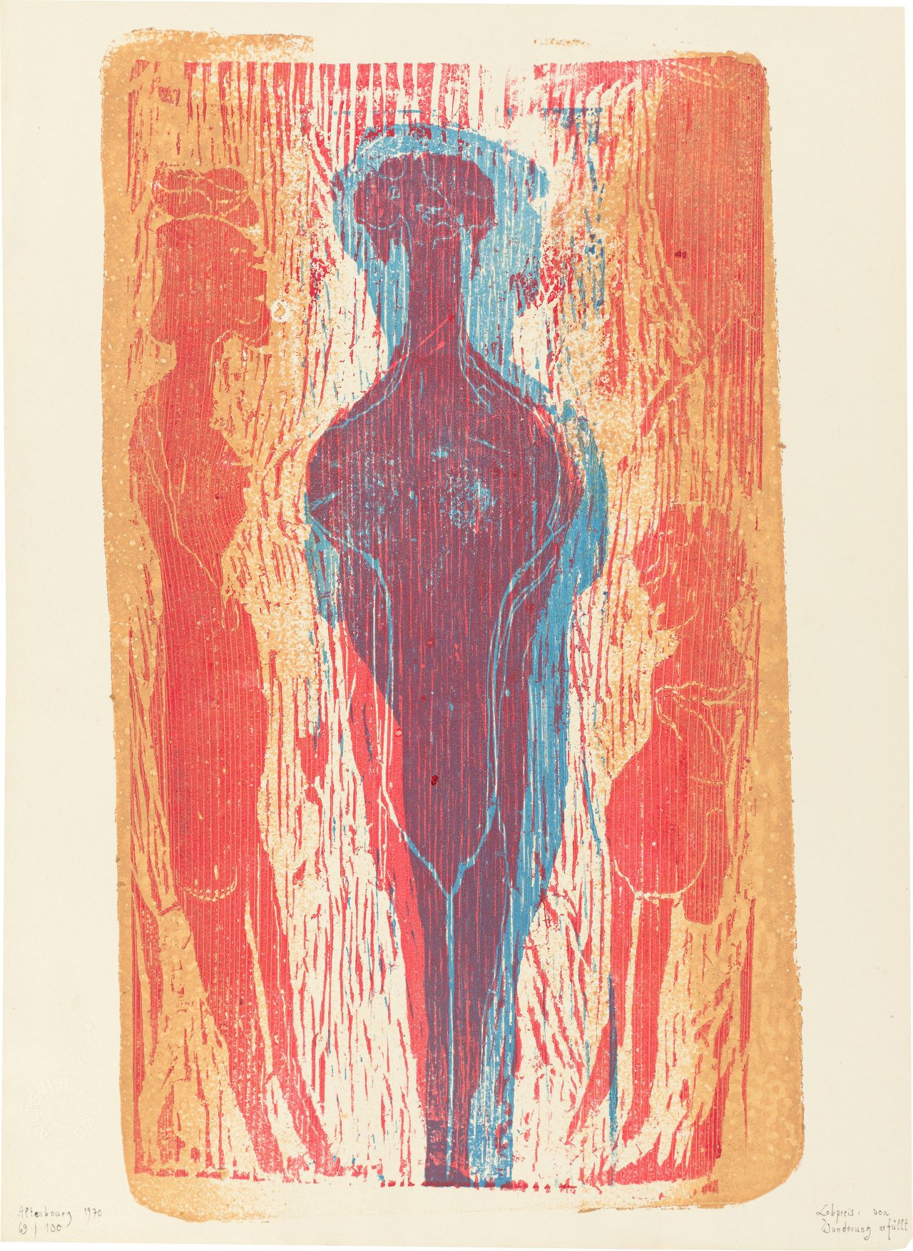 Auf diesem Bild ist das folgende Kunstwerk zu sehen: Gerhard Altenbourg. „Lobpreis: von Wunderung erfüllt“. 1970/73.