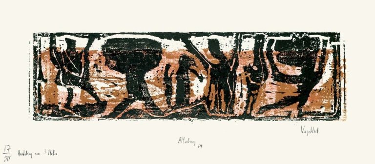 Auf diesem Bild ist das folgende Kunstwerk zu sehen: Gerhard Altenbourg. „Vergeblich“. 1964.