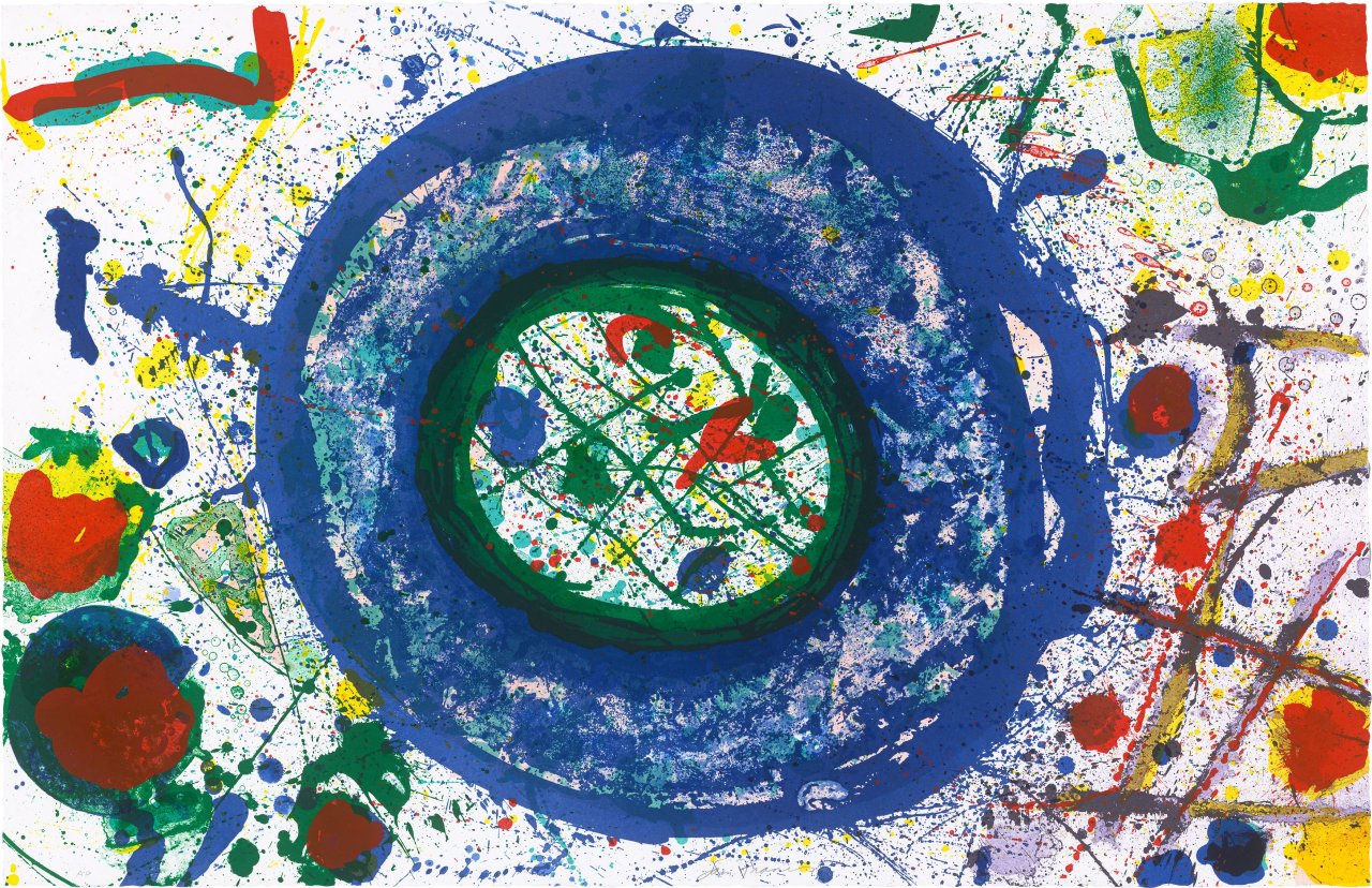 This picture shows the following artwork: Sam Francis. From: ”Mémoire de la liberté”. 1991.