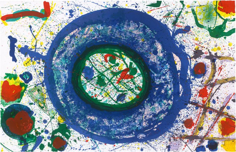 Auf diesem Bild ist das folgende Kunstwerk zu sehen: Sam Francis. Aus: „Mémoire de la liberté“. 1991.
