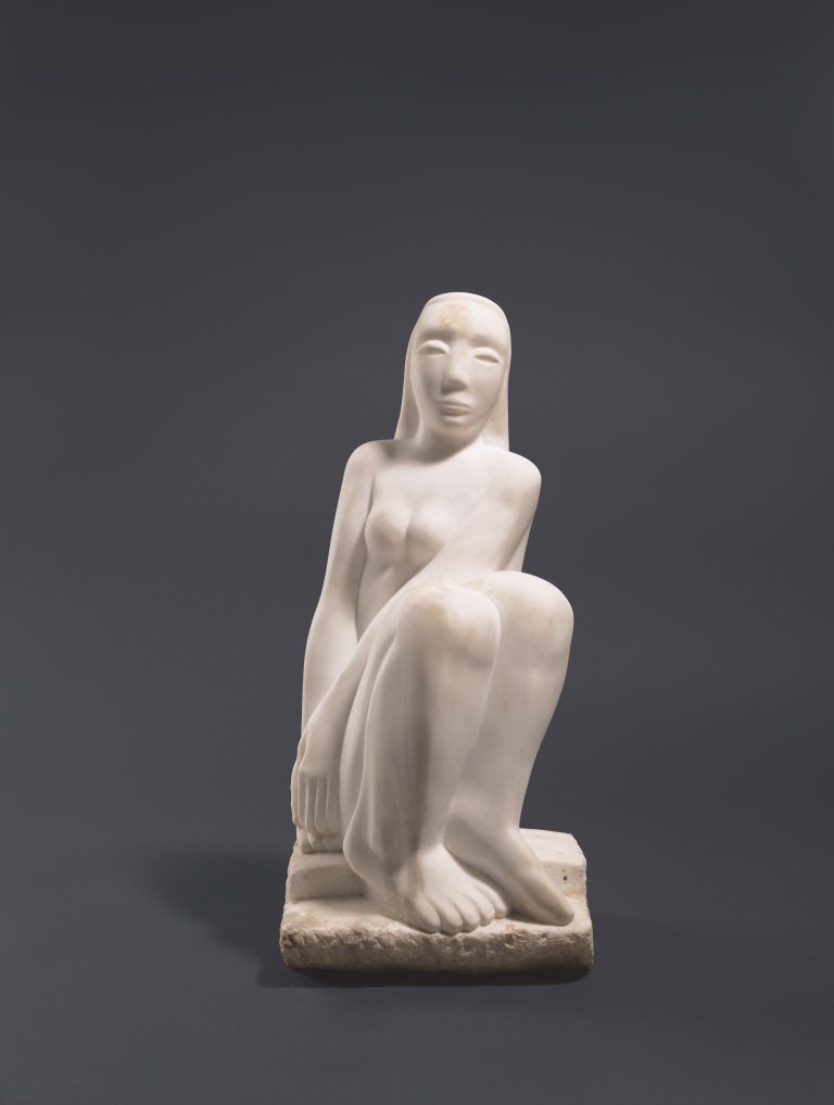 Auf diesem Bild ist das folgende Kunstwerk zu sehen: Louise Stomps. „Sitzende“. 1939.