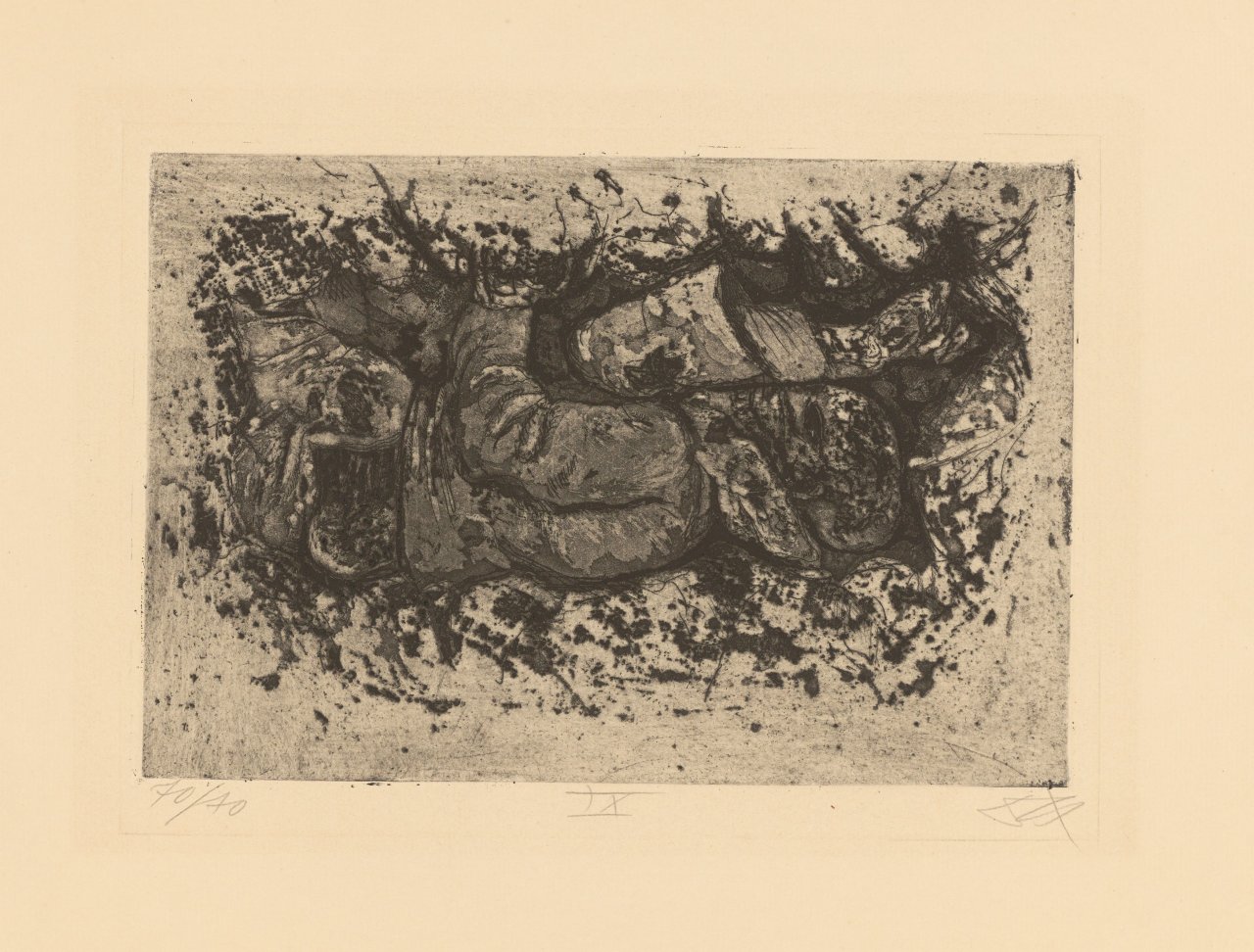 Auf diesem Bild ist das folgende Kunstwerk zu sehen: Otto Dix. „Gefunden beim Grabendurchstich (Auberive)“. 1924.