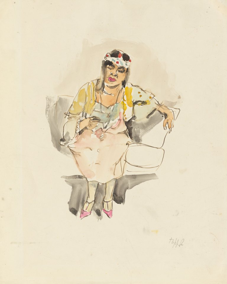 Auf diesem Bild ist das folgende Kunstwerk zu sehen: Georg Tappert. Lesende. Um 1920.