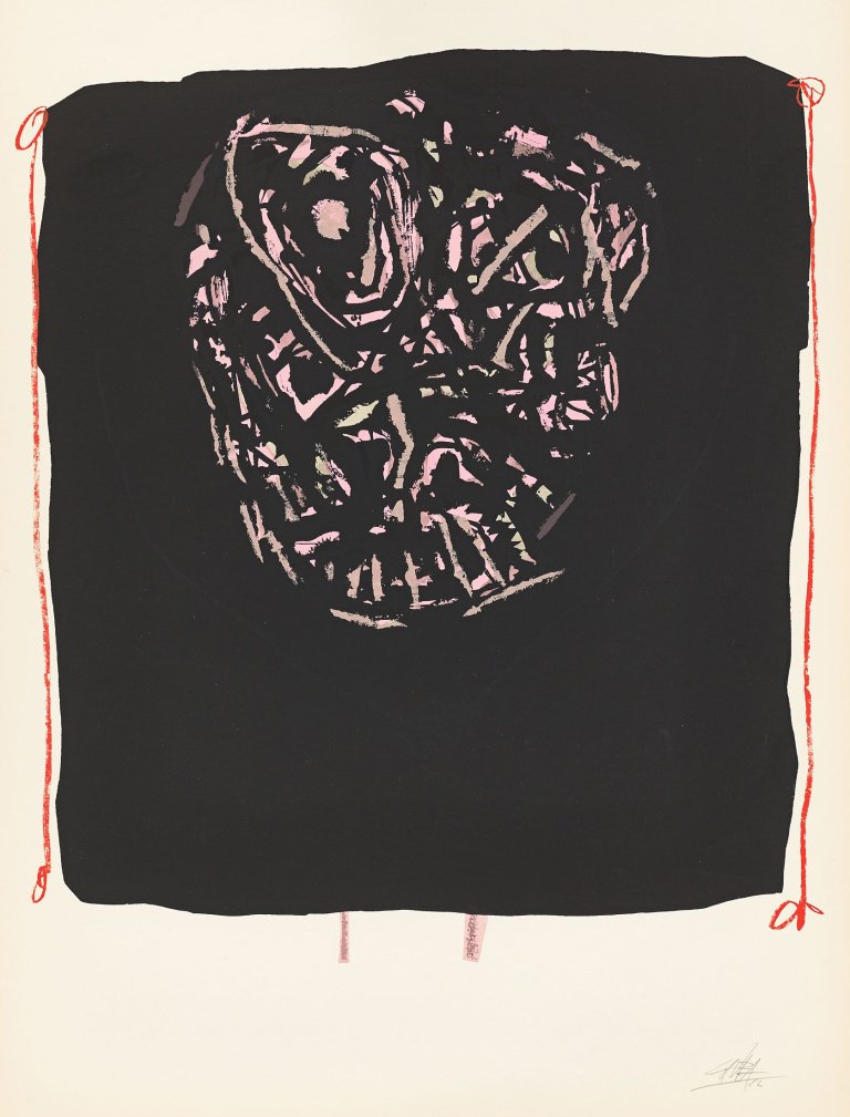 Auf diesem Bild ist das folgende Kunstwerk zu sehen: Antonio Saura. „Se levantó las faldas para correr“. 1962.