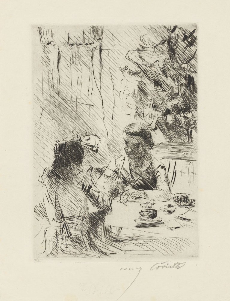 This picture shows the following artwork: Lovis Corinth. „Unter dem Weihnachtsbaum“. 1918.