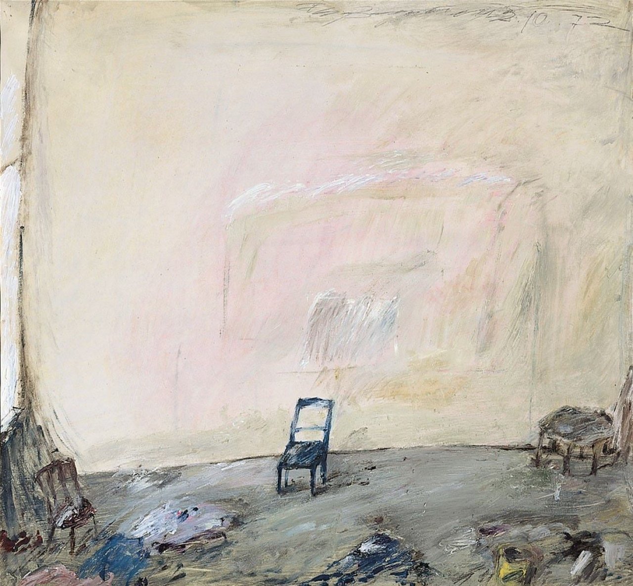 Auf diesem Bild ist das folgende Kunstwerk zu sehen: Klaus Fußmann. Atelierstilleben. 1972.